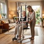 Dual-Motor Electric Lift Transfer Chair for Semi-Paralyzed & Non-Ambulatory Seniors, Bed & Toilet Mobility Aid