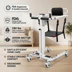 Foldable Electric Patient Lift for Home & Car | 280 lb 1-Person Transfer Machine with Shower-Safe Design & Easy One-Button Lift