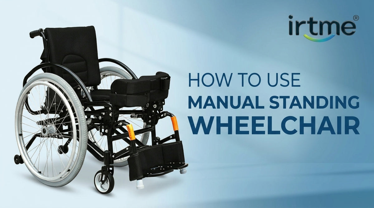 Manual Standing Wheelchair for Paraplegia | Upper-Body Operated Stand-Up Mobility Aid, 280lbs Capacity, Custom Fit