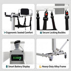 Foldable Electric Patient Lift for Home & Car | 280 lb 1-Person Transfer Machine with Shower-Safe Design & Easy One-Button Lift