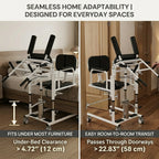 Hydraulic Patient Lift Chair for Elderly, 180° Split Seat Home Care Transfer Wheelchair with Commode, 280 lbs