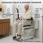 Dual-Motor Electric Lift Transfer Chair for Semi-Paralyzed & Non-Ambulatory Seniors, Bed & Toilet Mobility Aid