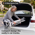 Foldable Electric Patient Lift for Home & Car | 280 lb 1-Person Transfer Machine with Shower-Safe Design & Easy One-Button Lift